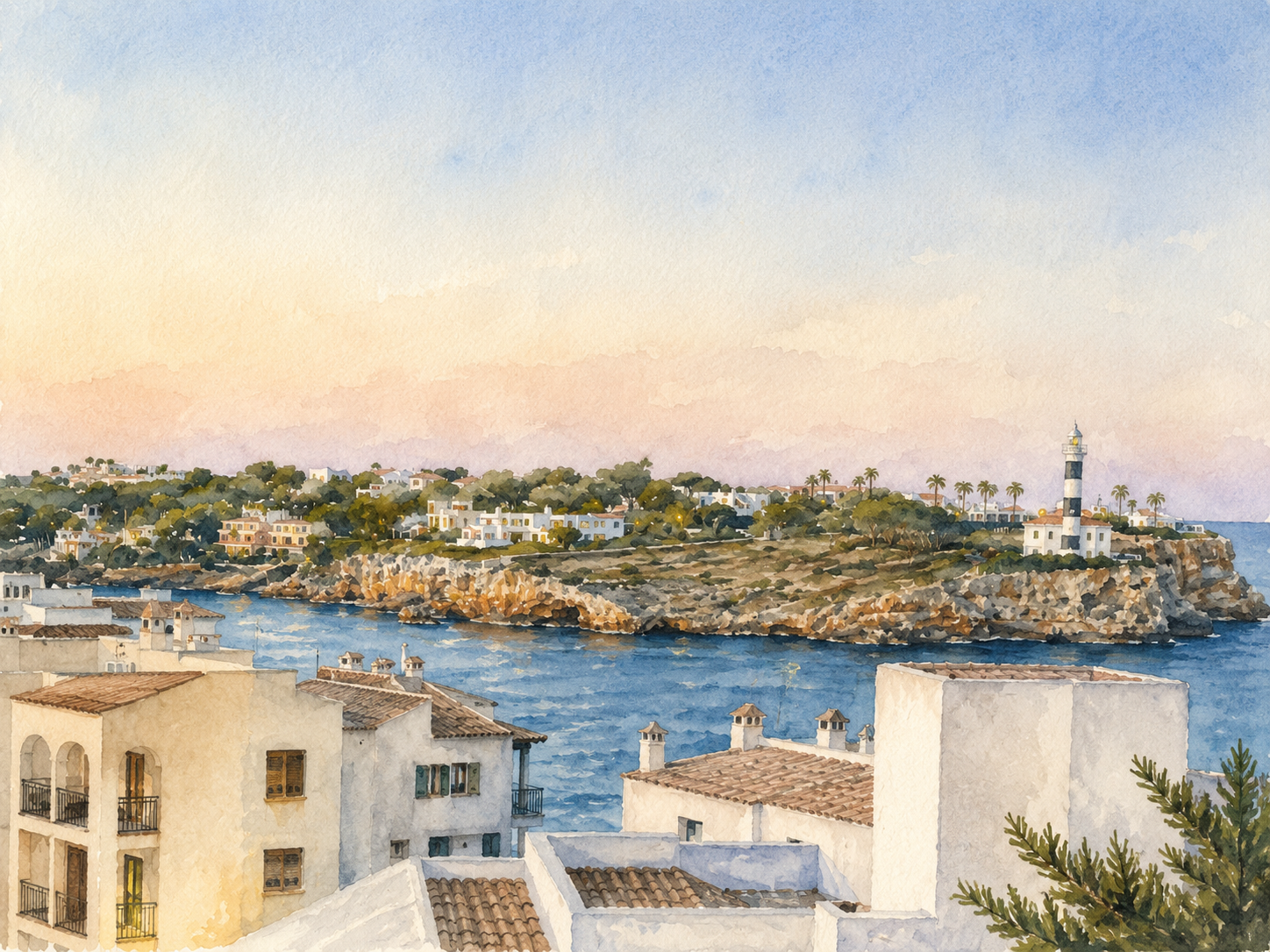 Sunrise over the port