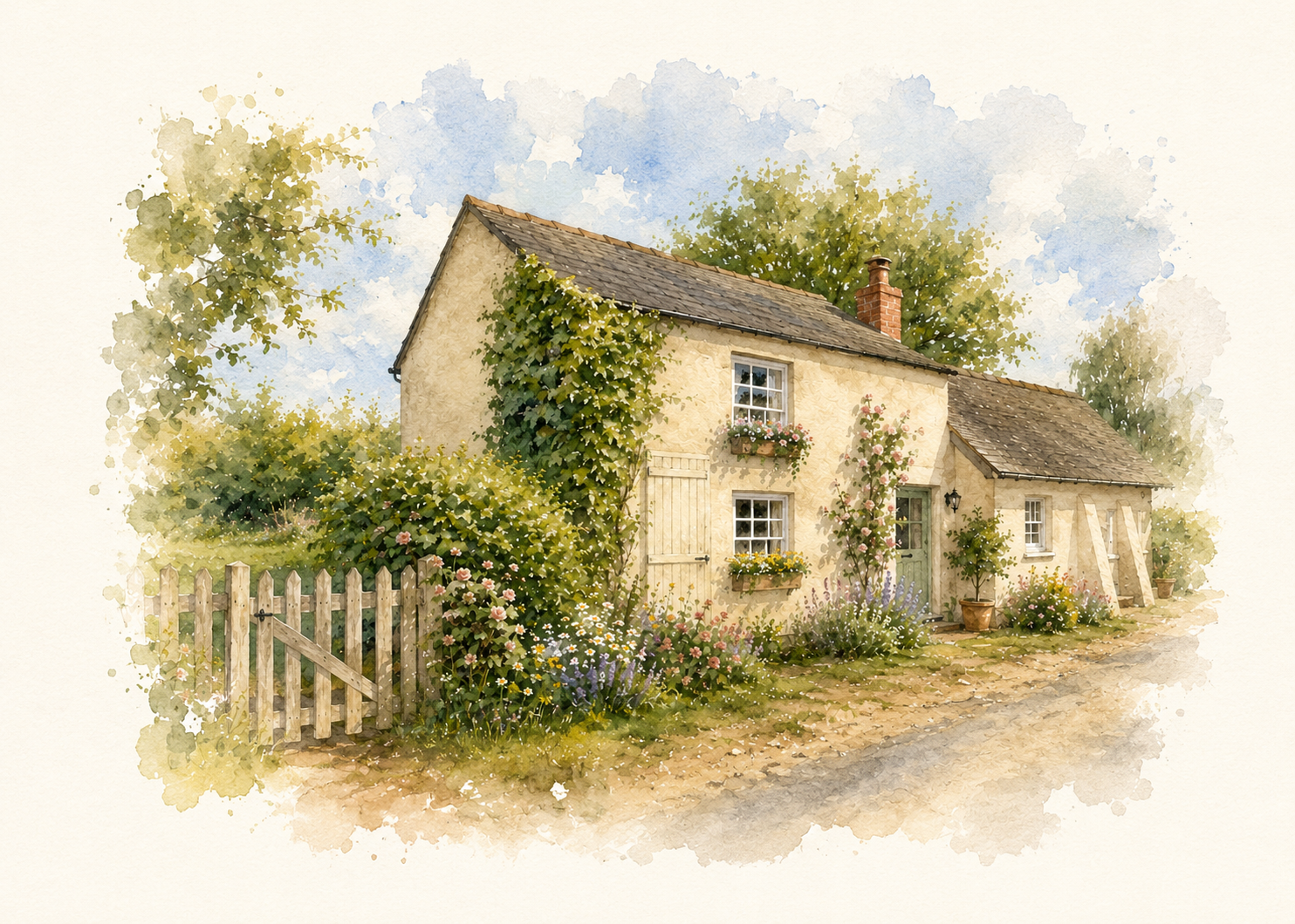 The cottage in May