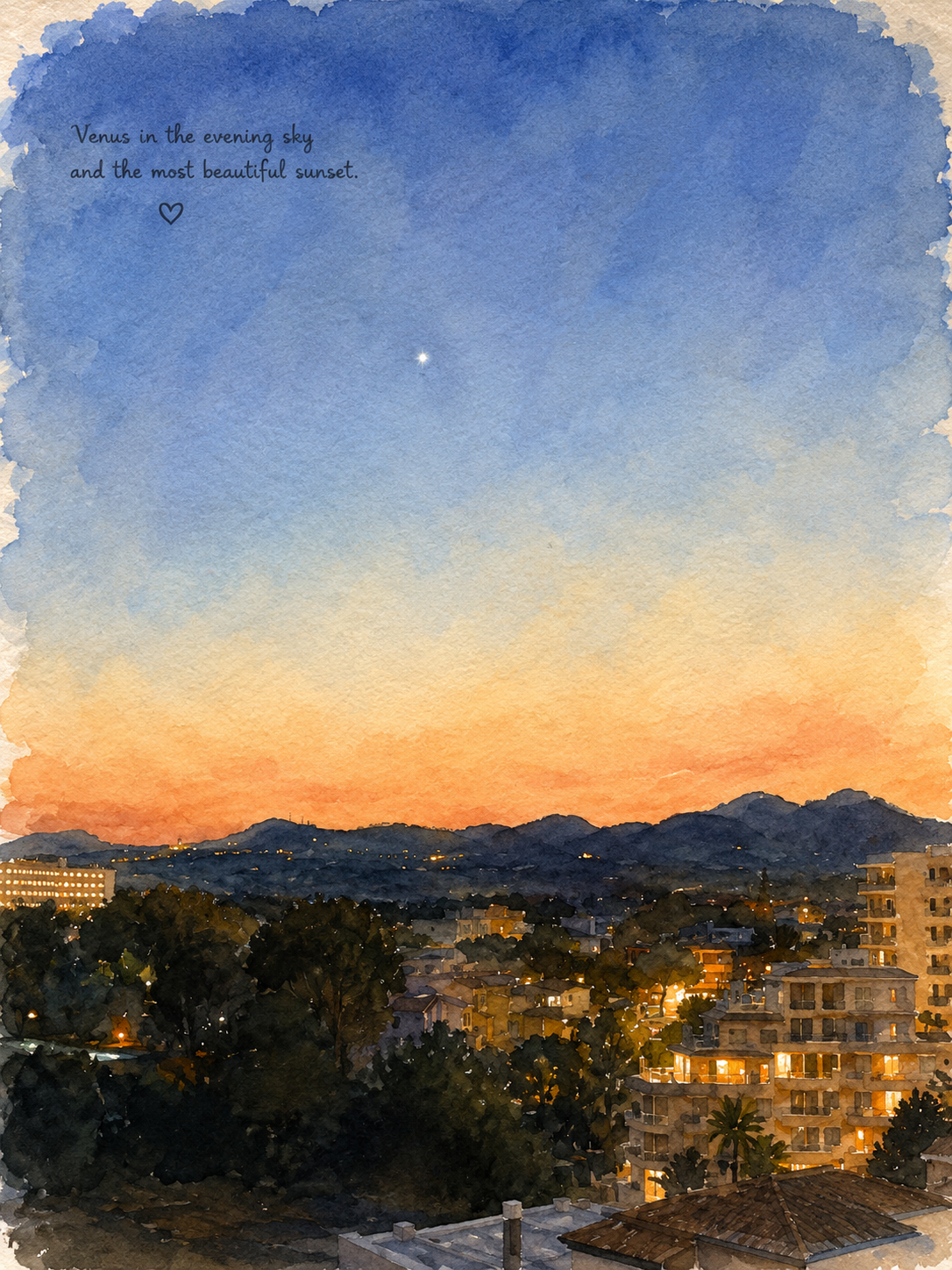 Venus over the hills
