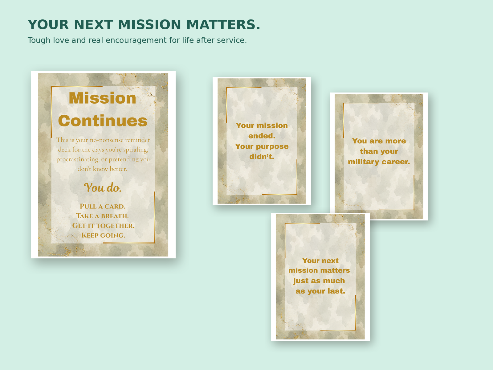 Mission Continues Affirmation Cards