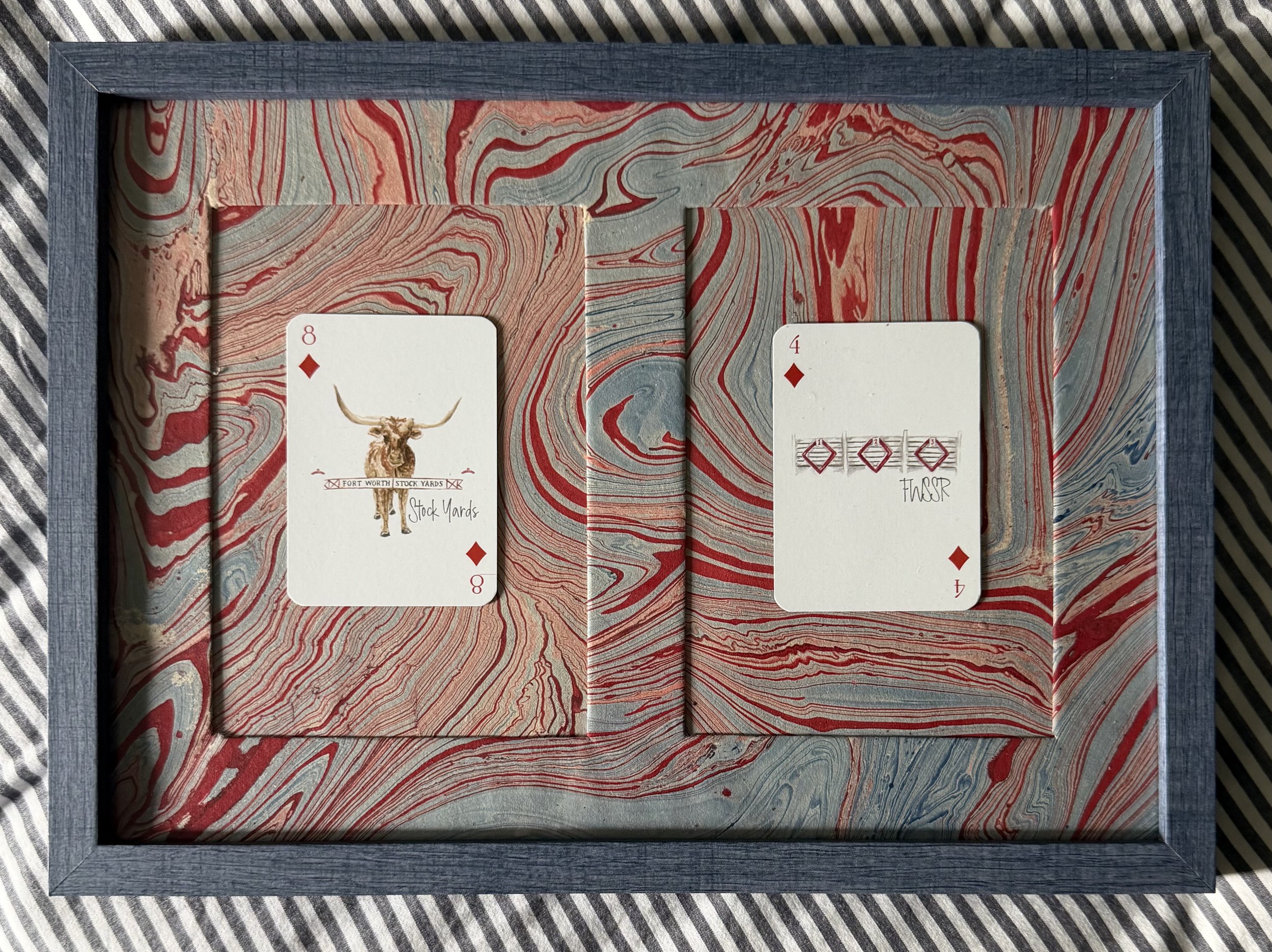 Framed Fort Worth Playing Cards
