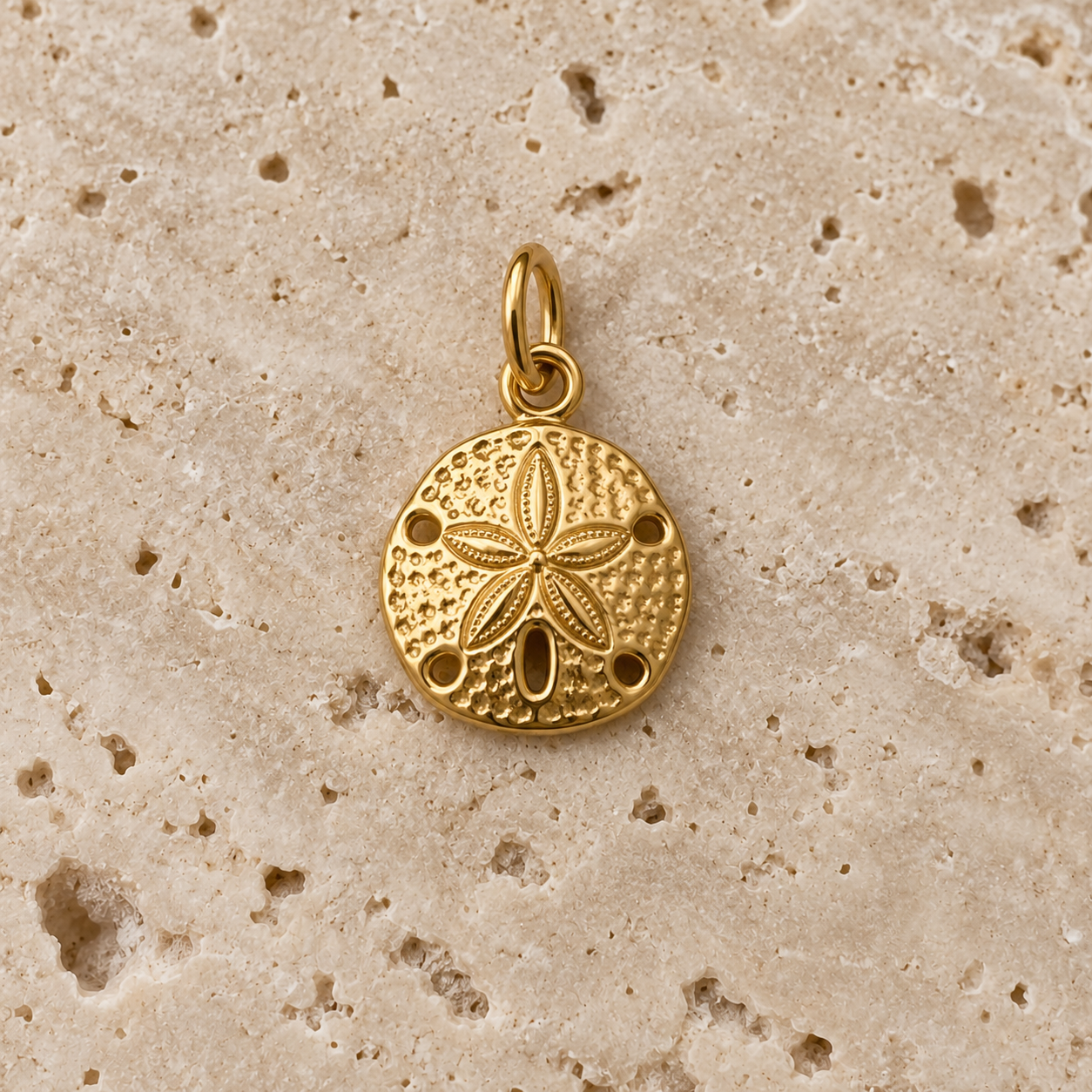 Gold Sand Dollar Charm