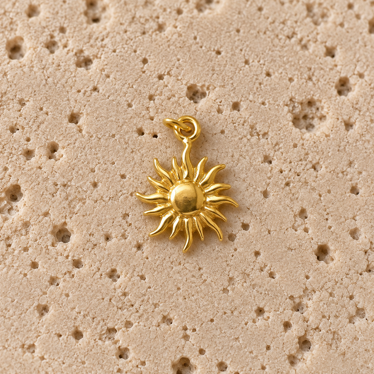 Gold Mystic Sun Charm