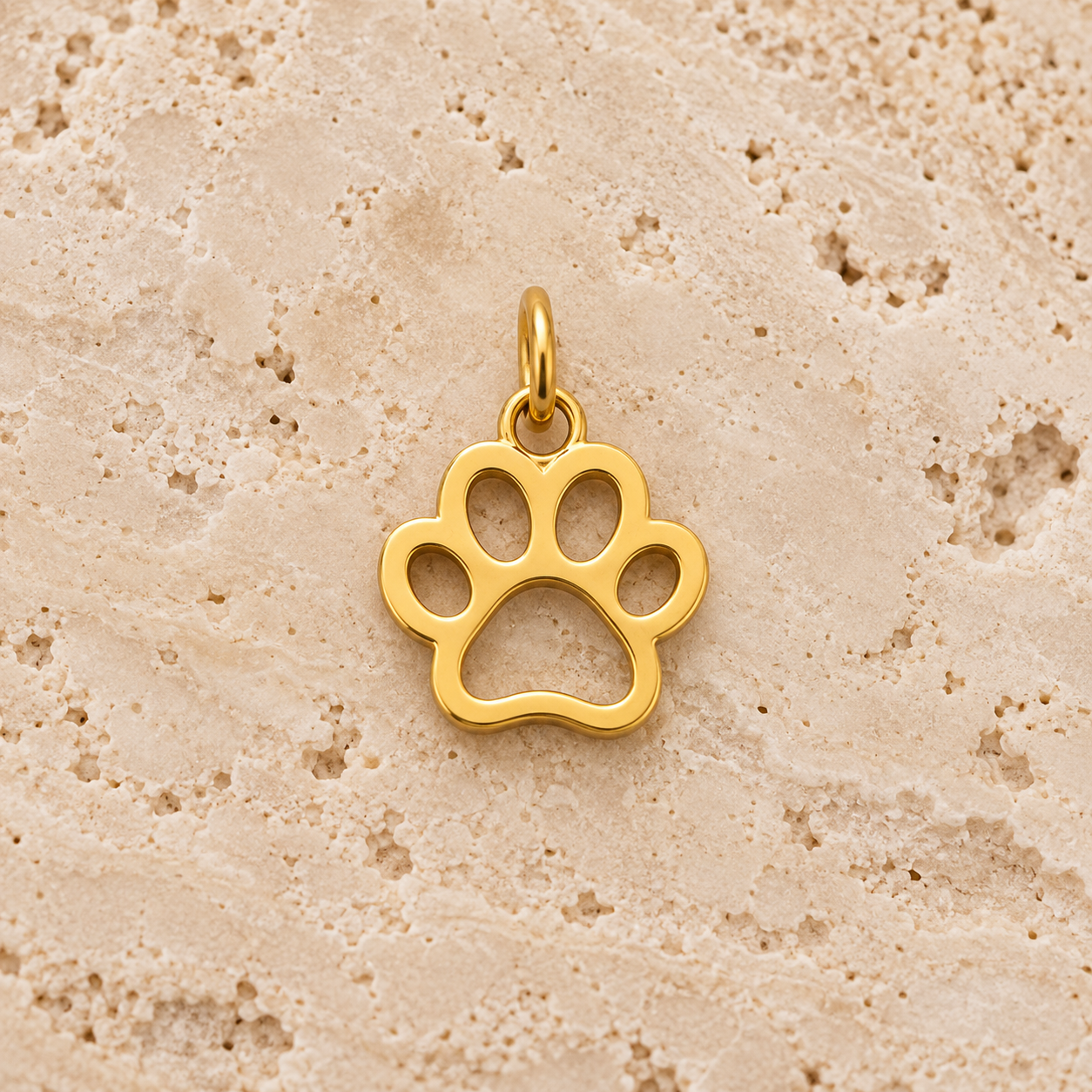 Gold Paw Print Charm-Paw Print Gives Back