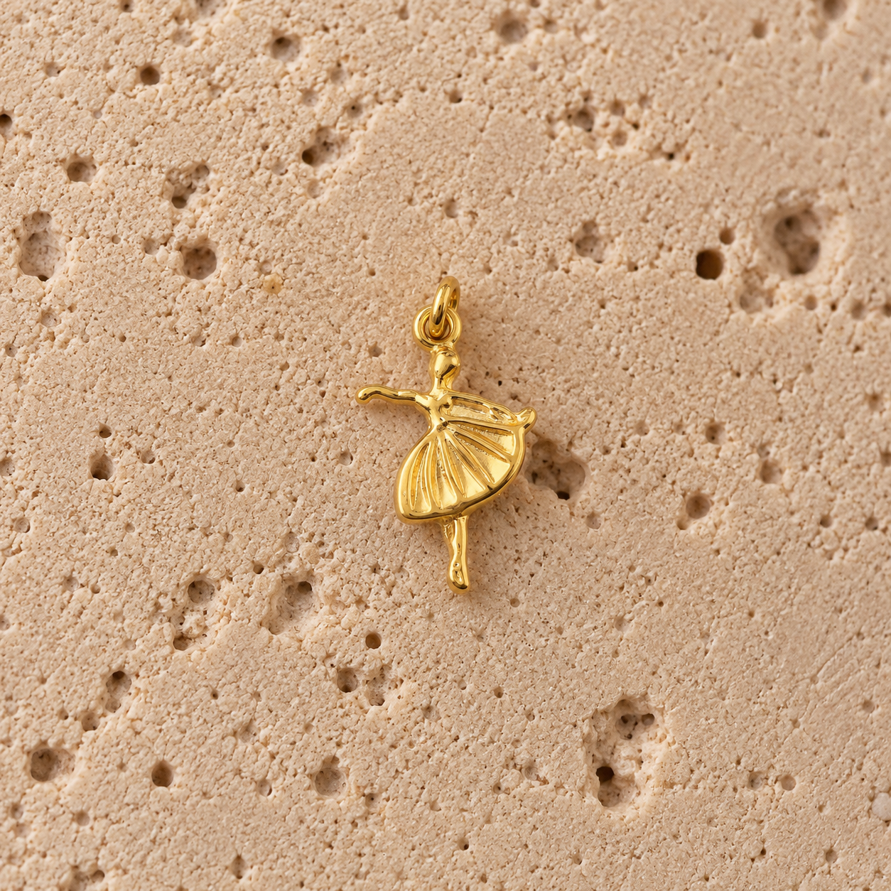 Gold Ballerina Charm