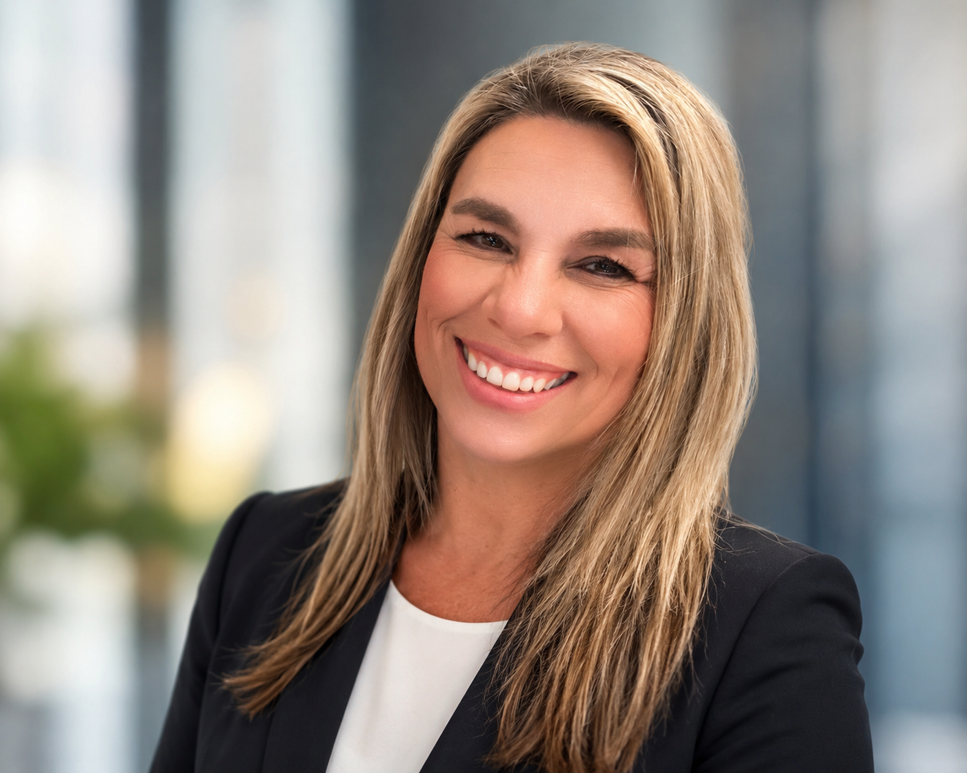 Founder of Charmed and Co. smiling in a professional portrait.