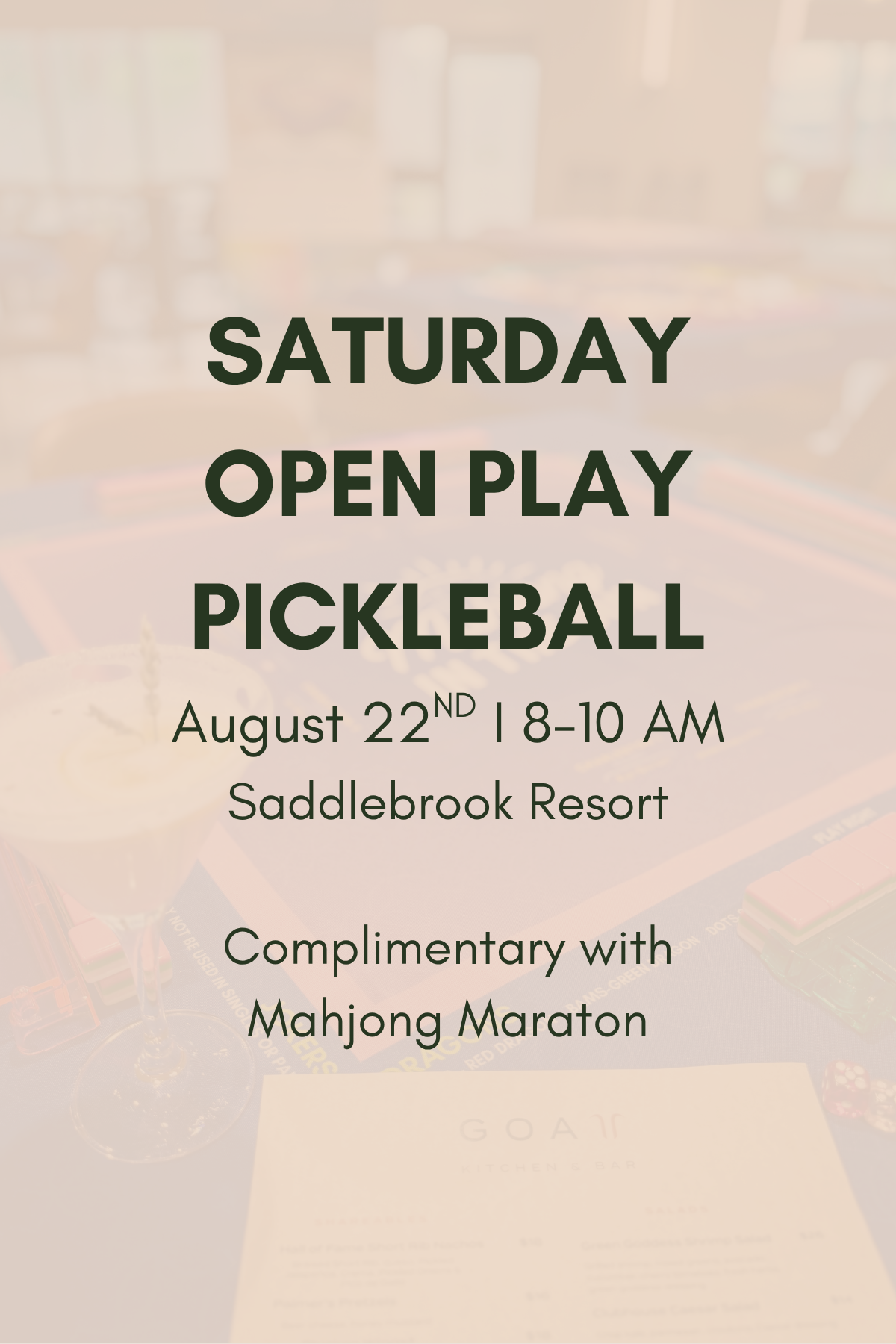 Pickleball in the Morning: Saturday Open Play at Saddlebrook