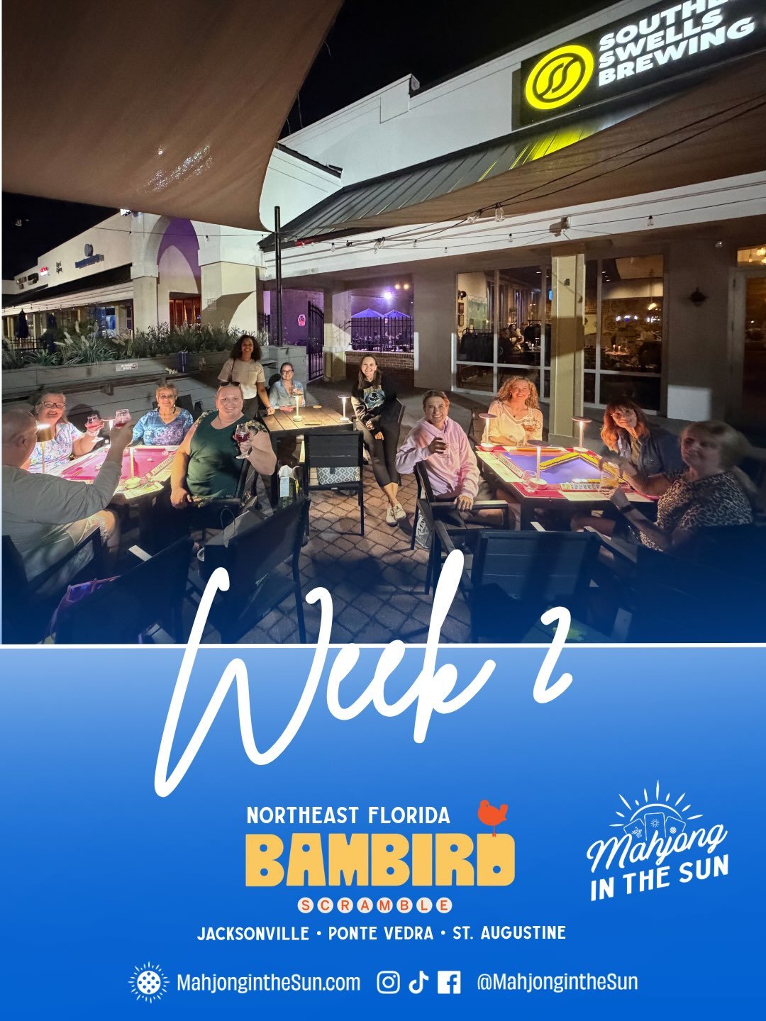 What a fun Week 2 of our @bambirdscramble Social League! So many laughs, new friends with 141 players currently on our league in Northeast Florida, and playing matches all throughout the week at local businesses. 

Congrats to Wendy K. on getting 1st