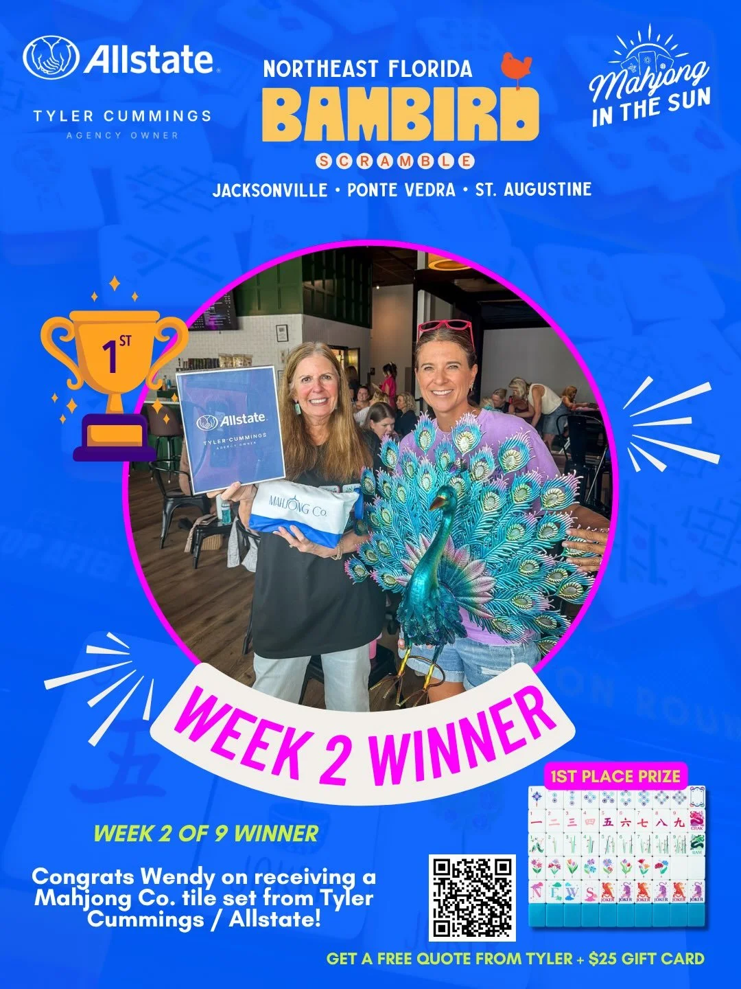 Our Week 2 winners of the Northeast Florida @bambirdscramble! We don&rsquo;t play for the prizes but wow does it get us all playing! We now have 144 players in our scramble and today is the last day to join us! Week 3 winner announcement coming!

Tha