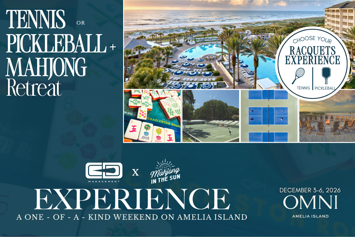 Tennis or Pickleball + Mahjong Weekend in Partnership with Cliff Drysdale at Omni Amelia Island Resort &amp; Spa