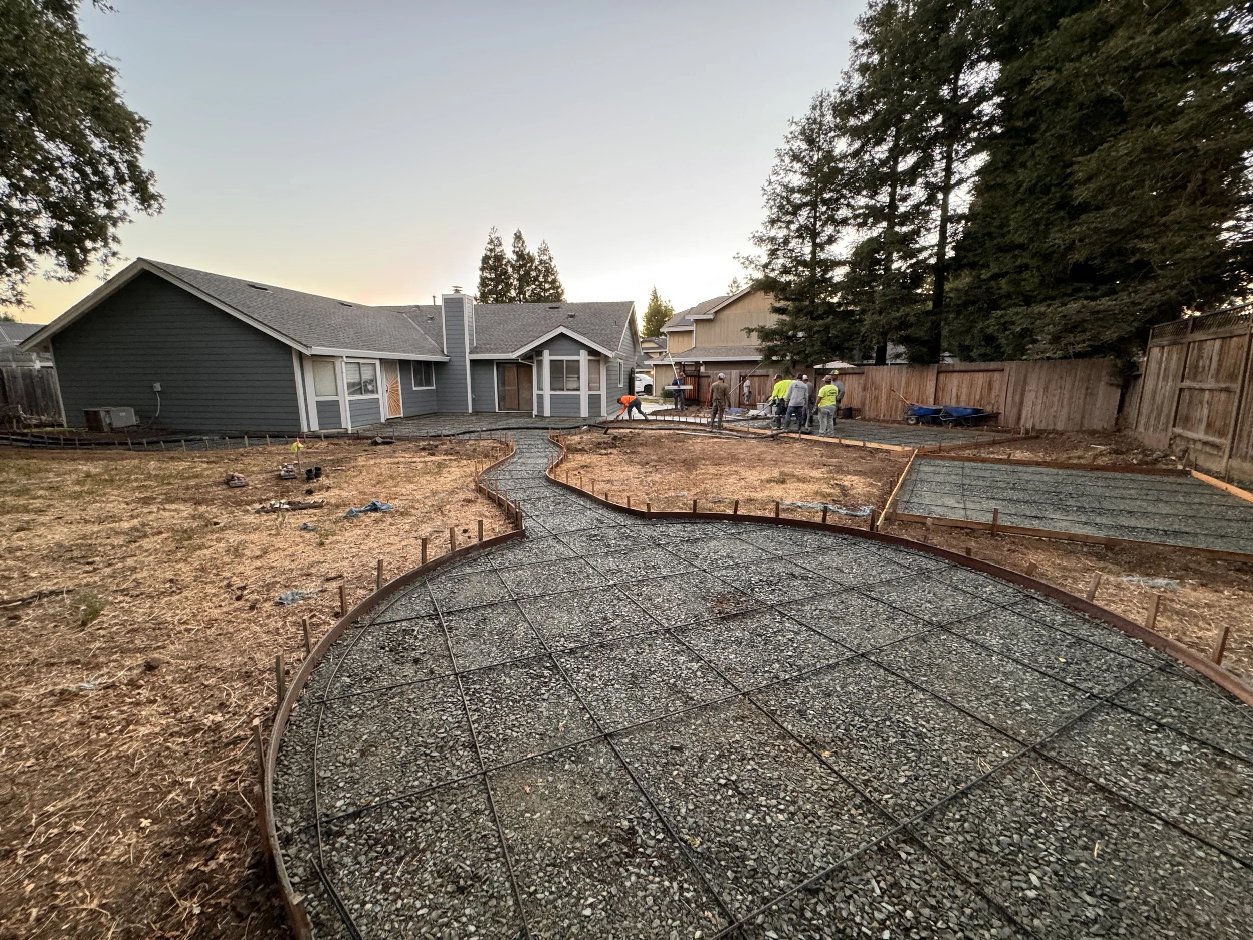Backyard landscape/concrete - Elk Grove, CA