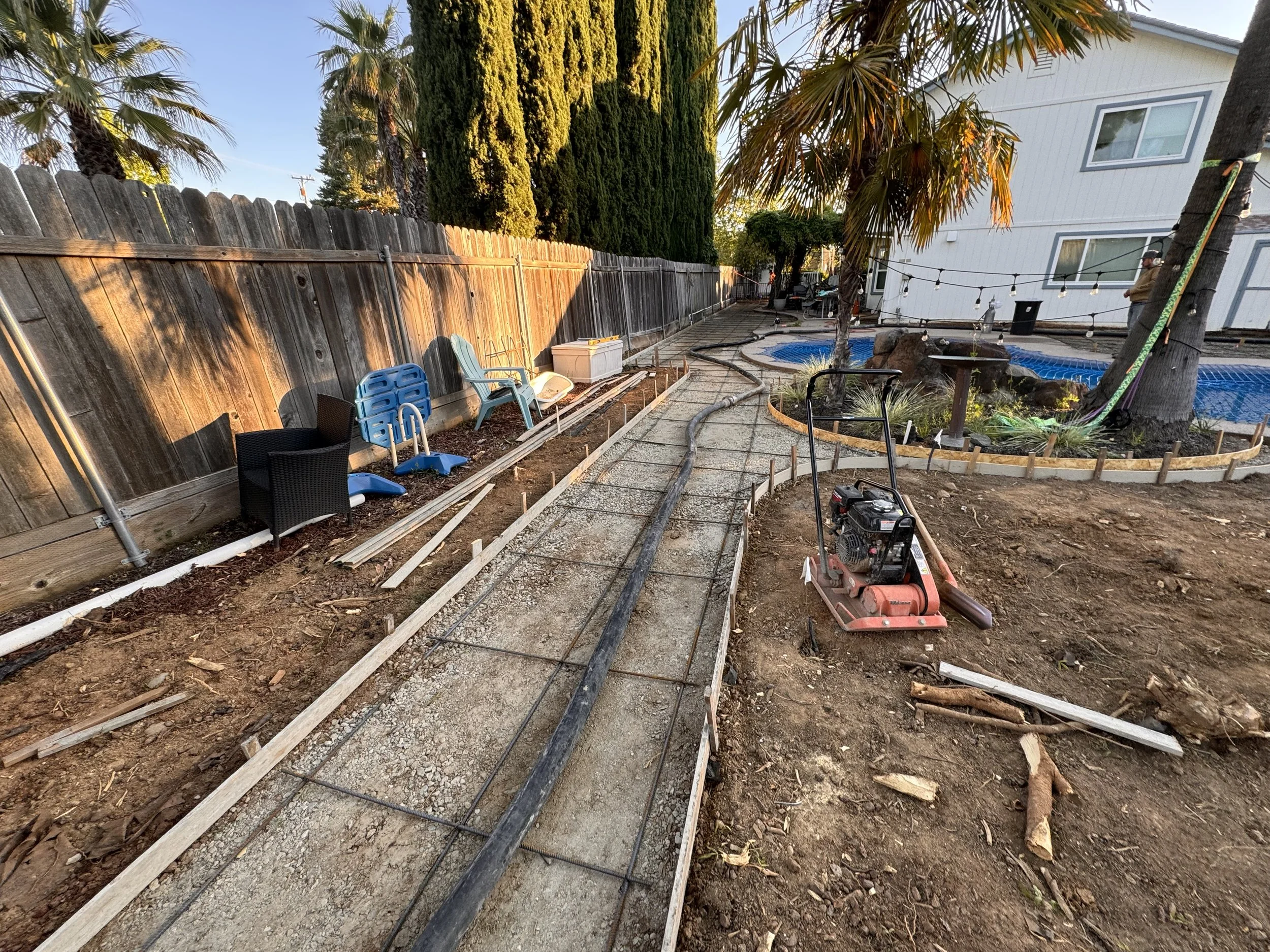 Backyard landscaping/concrete - Cameron Park, CA