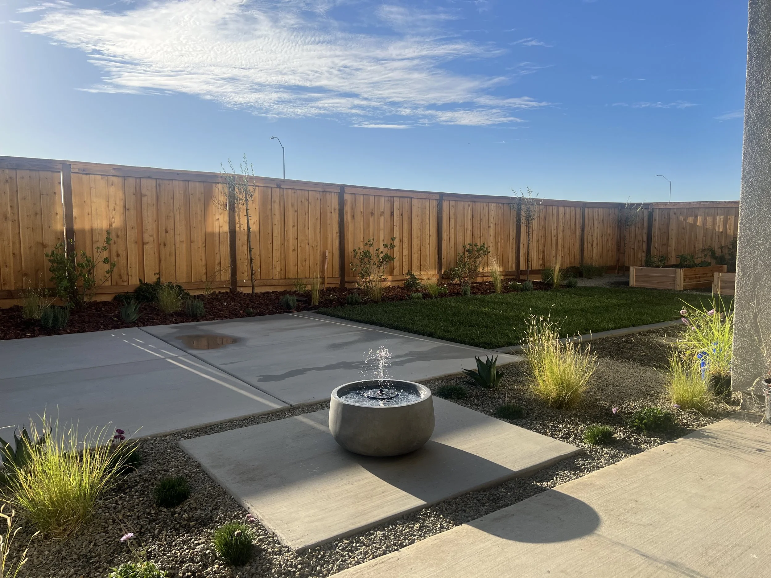 New home landscape - W. Sacramento, CA