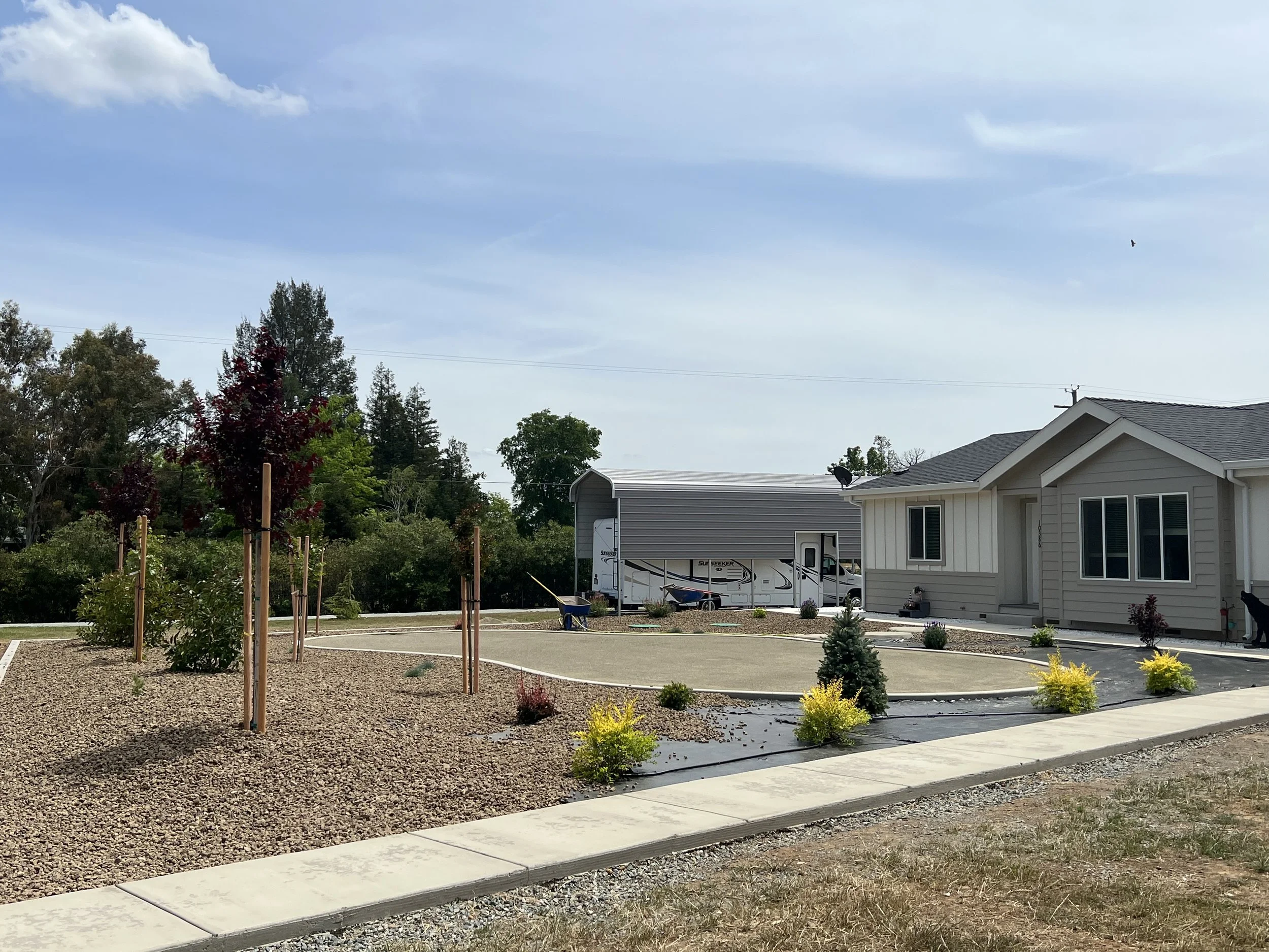 Full front yard landscape - Wilton, CA 