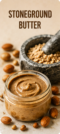 Certified organic stoneground butters for wholesale and commercial manufacturing