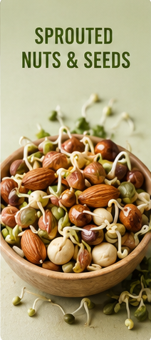Certified organic sprouted nuts and seeds for wholesale and commercial manufacturing