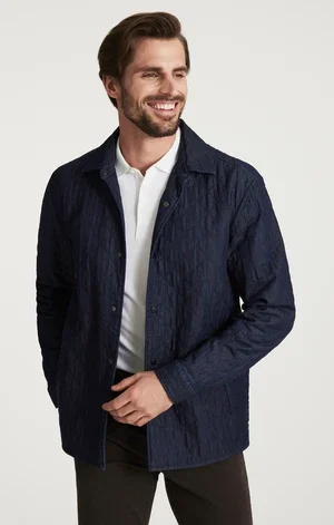 Quilted Overshirt - Navy 2.webp