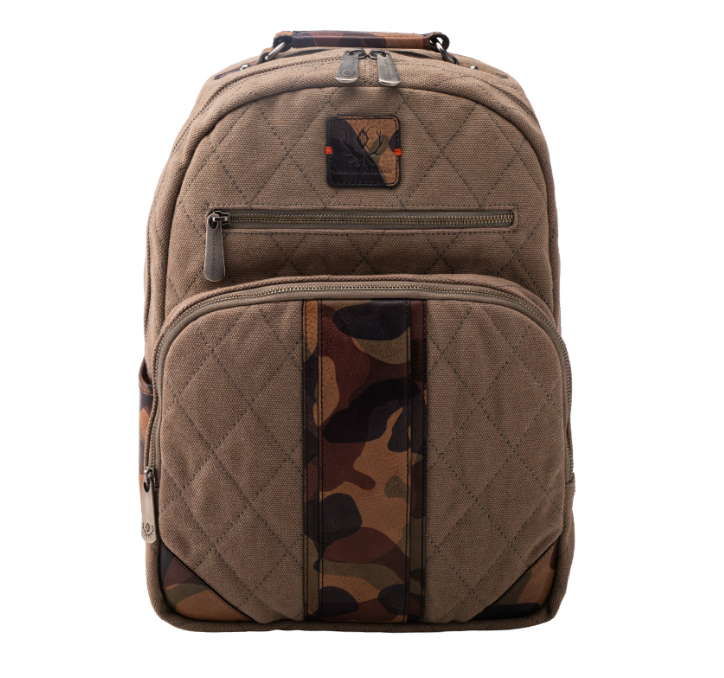 Woodland Quilted Oxford Canvas Backpack