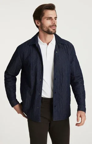 Quilted Overshirt - Navy.webp