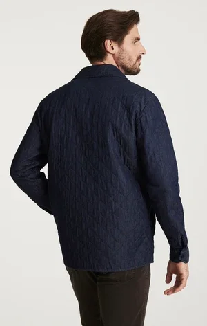 Quilted Overshirt - Navy 3.webp