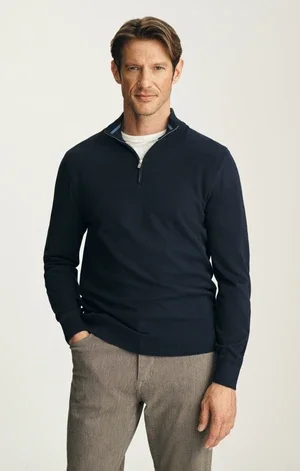 Textured sweater navy.webp