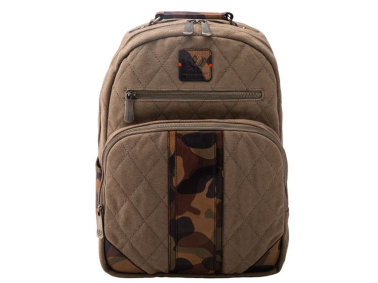 Woodland Quilted Oxford Canvas Backpack