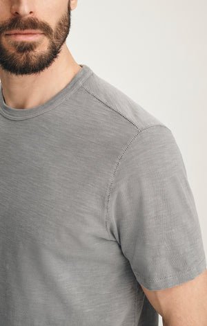34 Heritage - Slub Crew Neck T-Shirt in Chiseled Stone