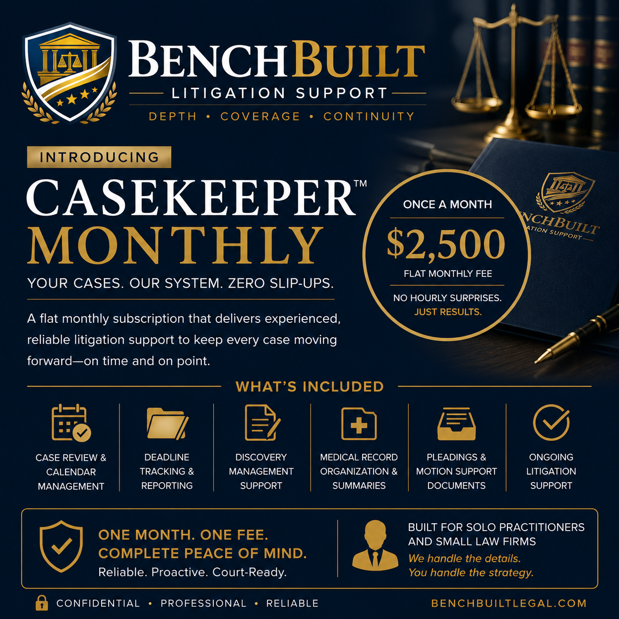 BenchBuilt CaseKeeper™ Monthly