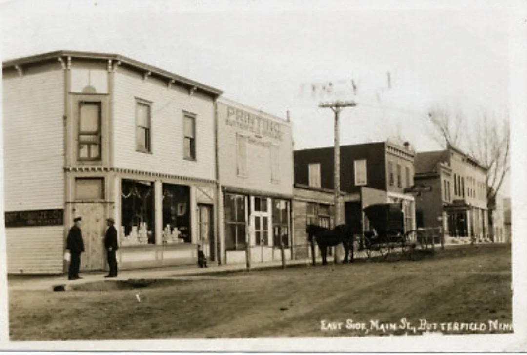Historic street scene in Butterfield MN