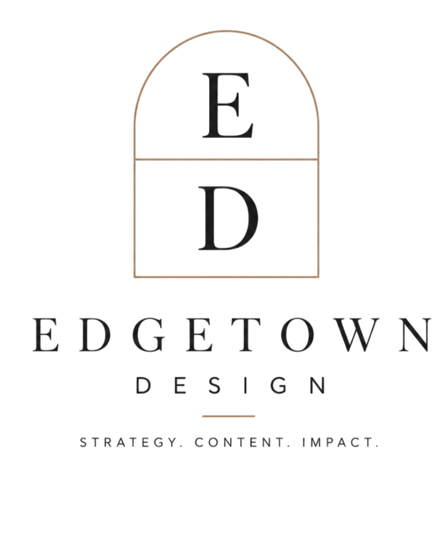 Logo featuring a stylized letter E above a stylized letter D, with the words 'EDGEMONT DESIGN' and the tagline 'Strategy, Content, Impact' underneath.