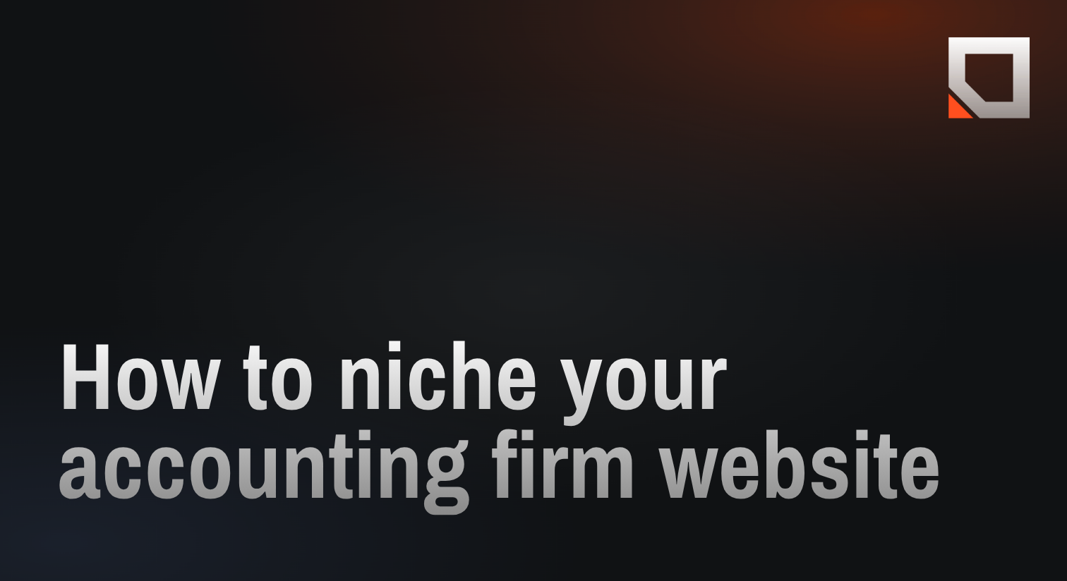 How to niche your accounting firm website