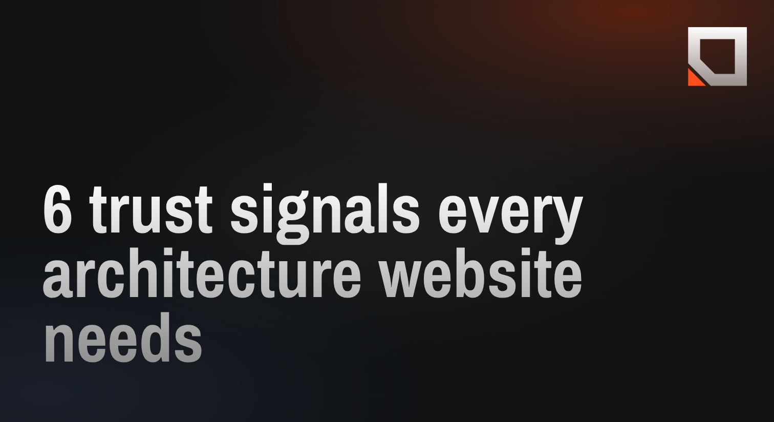 6 trust signals every architecture website needs