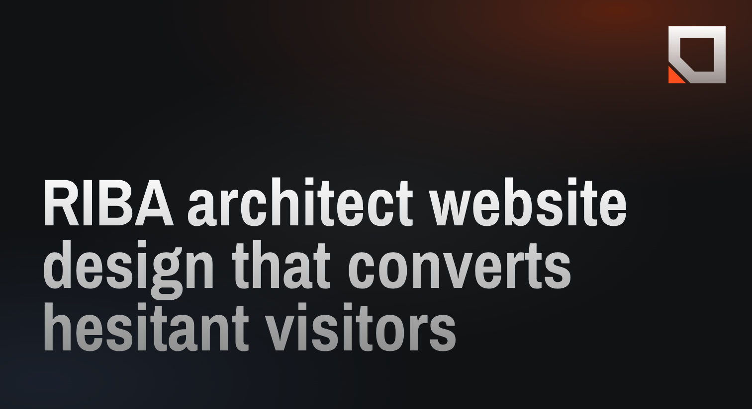 RIBA architect website design that converts hesitant visitors