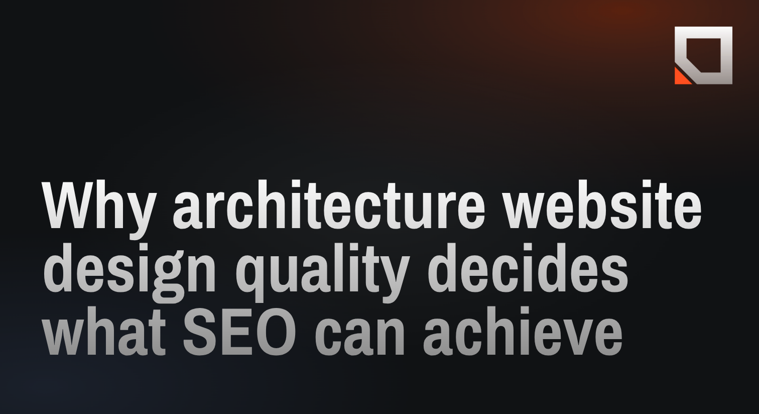 Why architecture website design quality decides what SEO can achieve