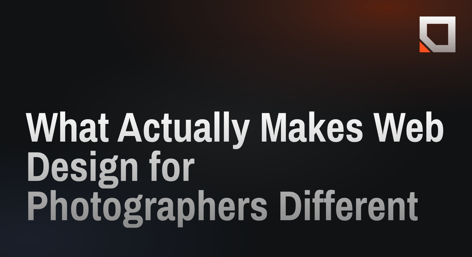 What Actually Makes Web Design for Photographers Different