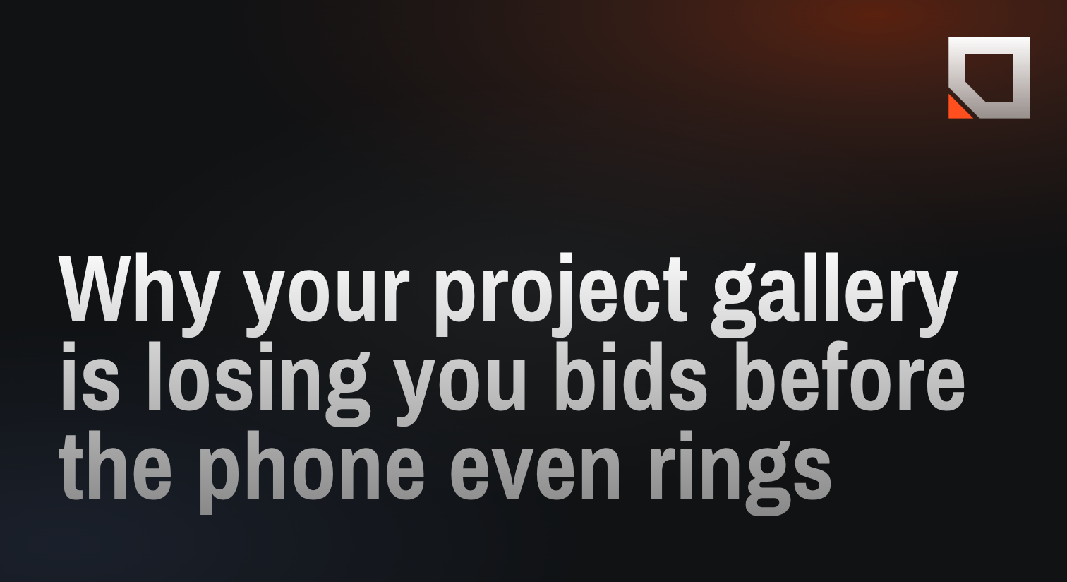 Why your project gallery is losing you bids before the phone even rings