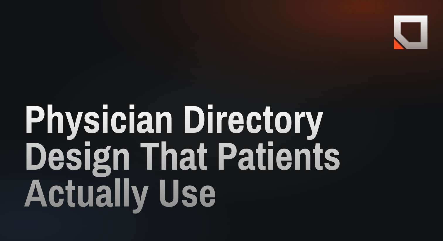 Physician Directory Design That Patients Actually Use