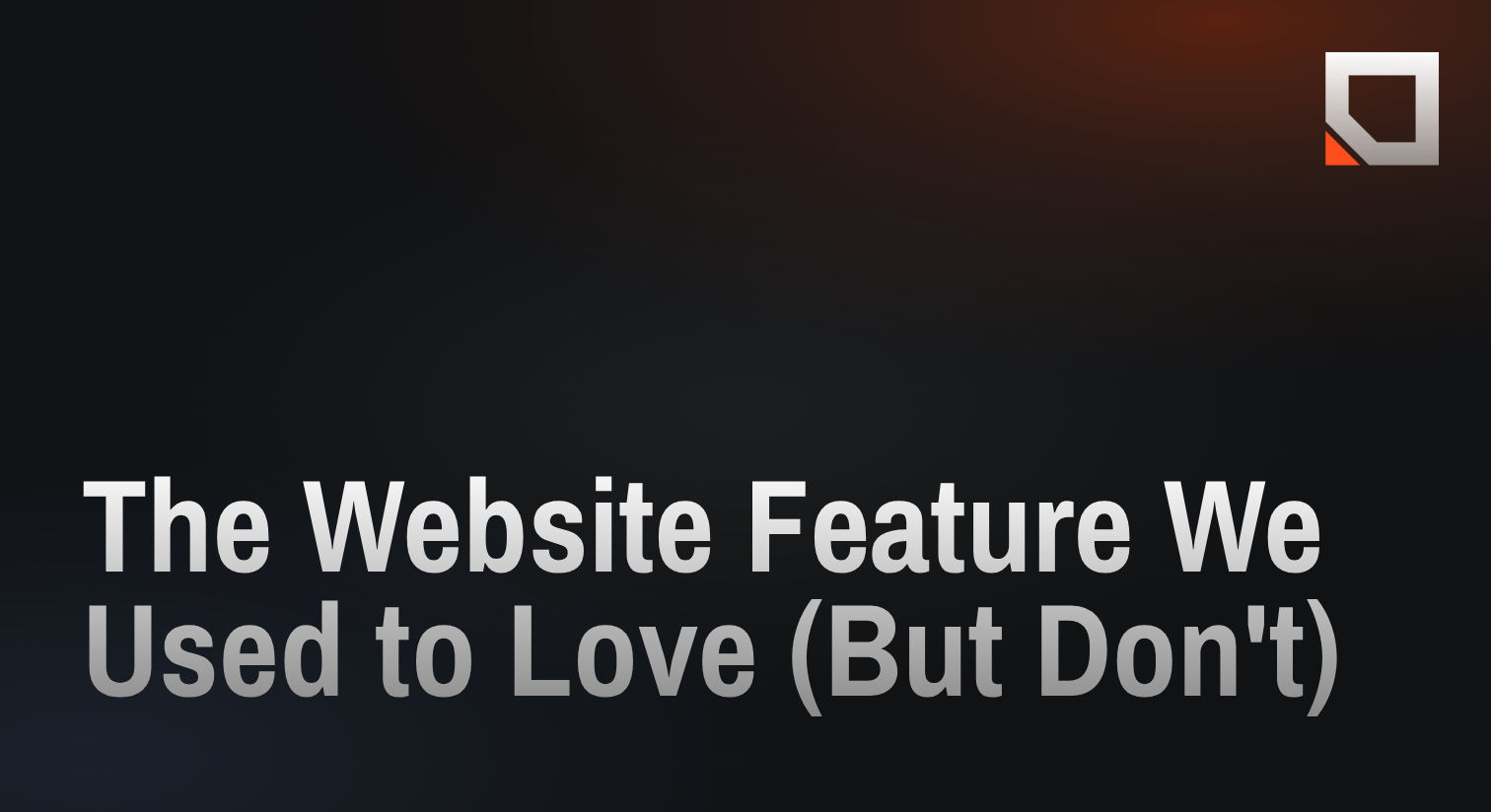 The Website Feature We Used to Love (But Don't)
