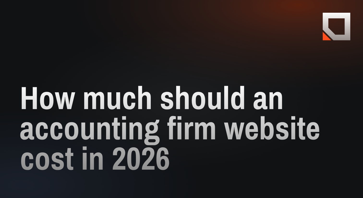 How much should an accounting firm website cost in 2026