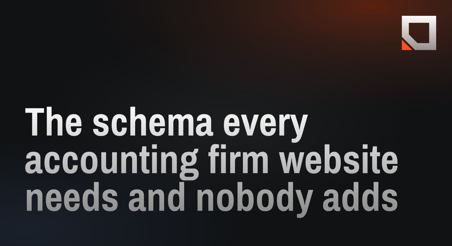 The schema every accounting firm website needs and nobody adds