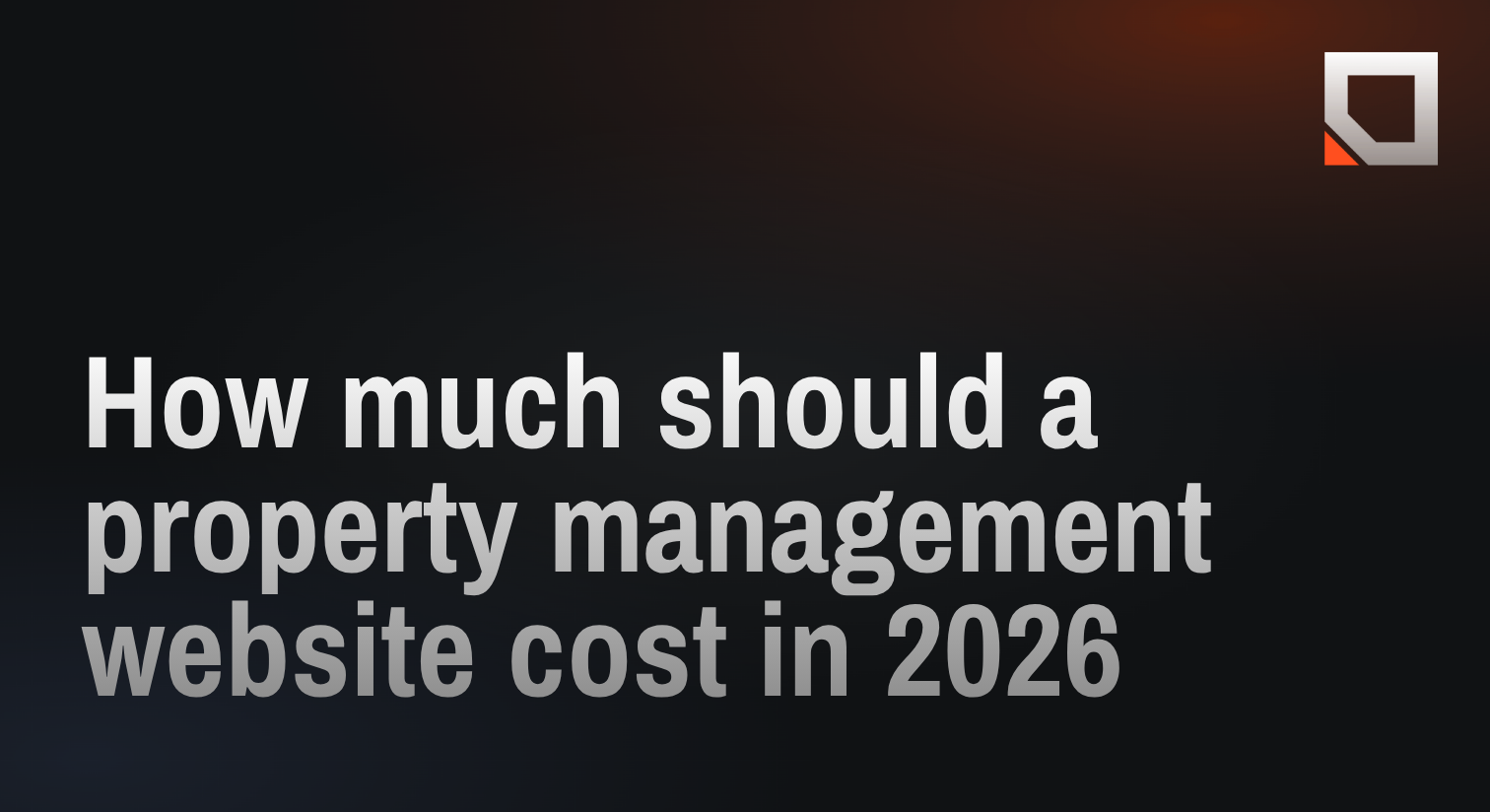 How much should a property management website cost in 2026