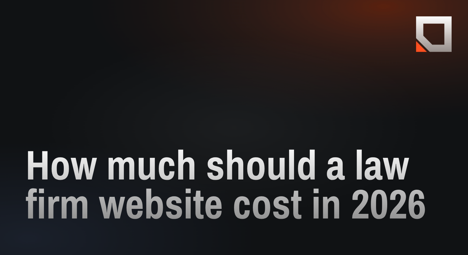 How much should a law firm website cost in 2026
