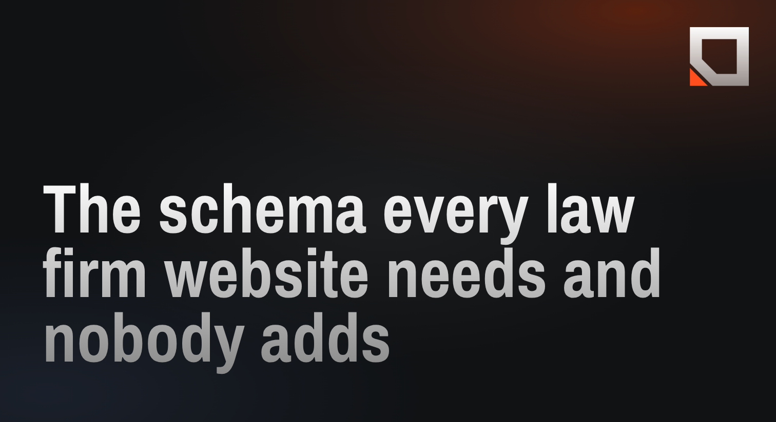 The schema every law firm website needs and nobody adds