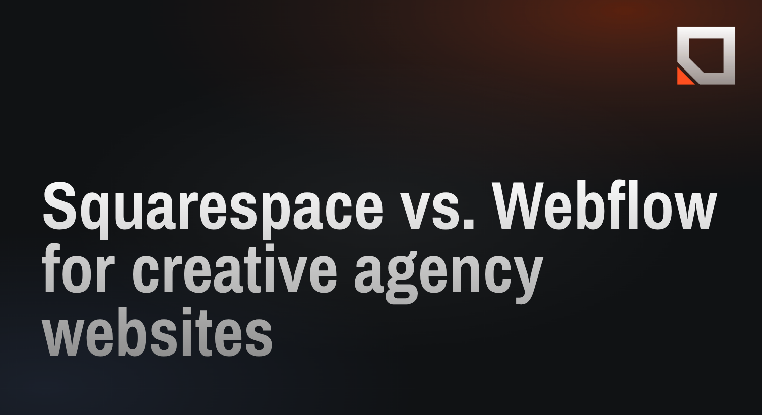 Squarespace vs. Webflow for creative agency websites