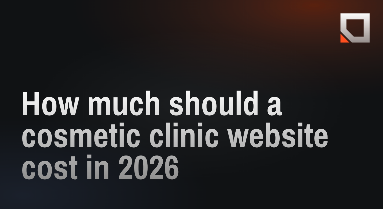 How much should a cosmetic clinic website cost in 2026