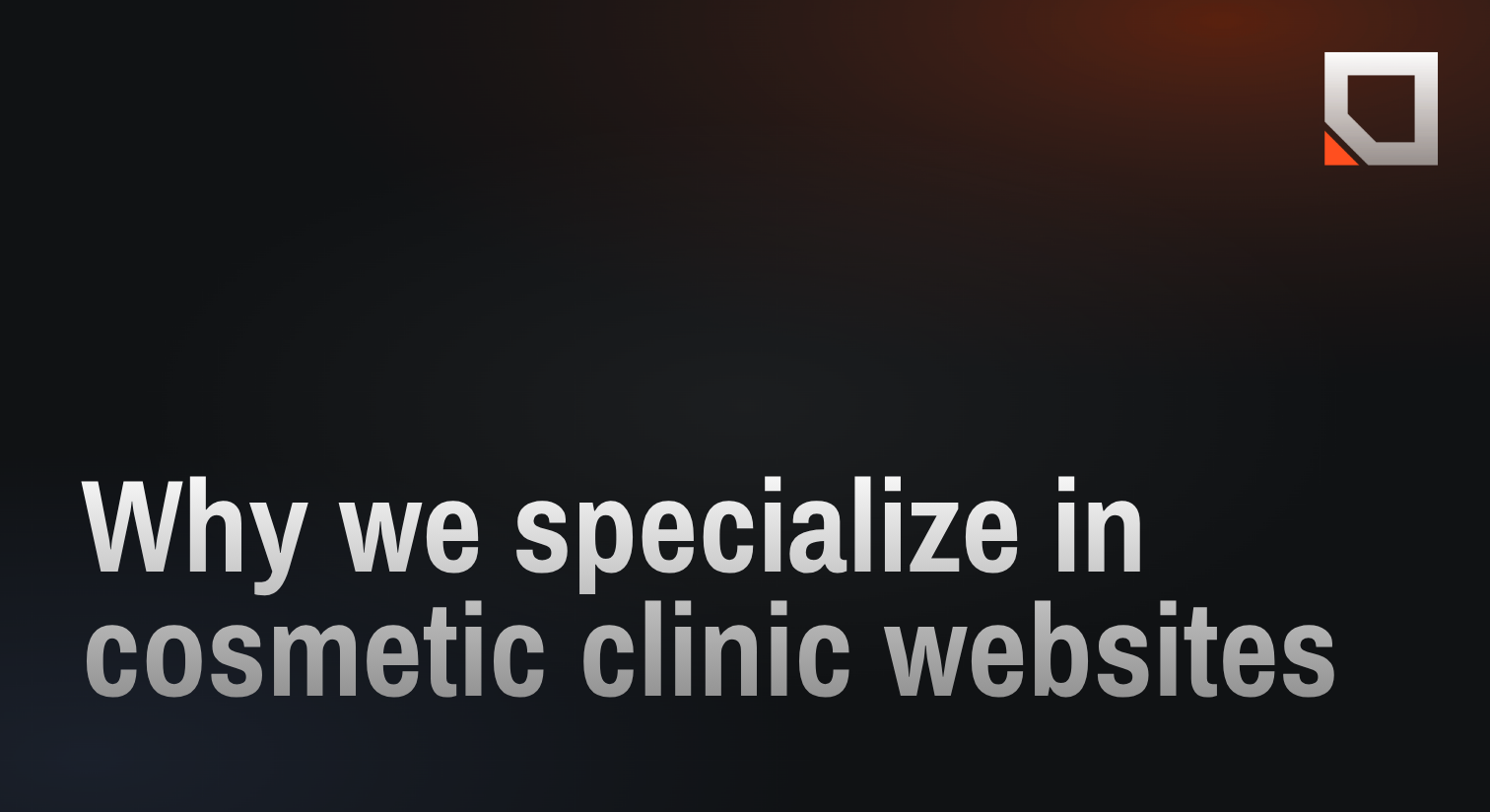 Why we specialize in cosmetic clinic websites