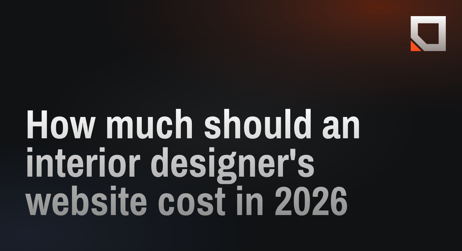How much should an interior designer's website cost in 2026