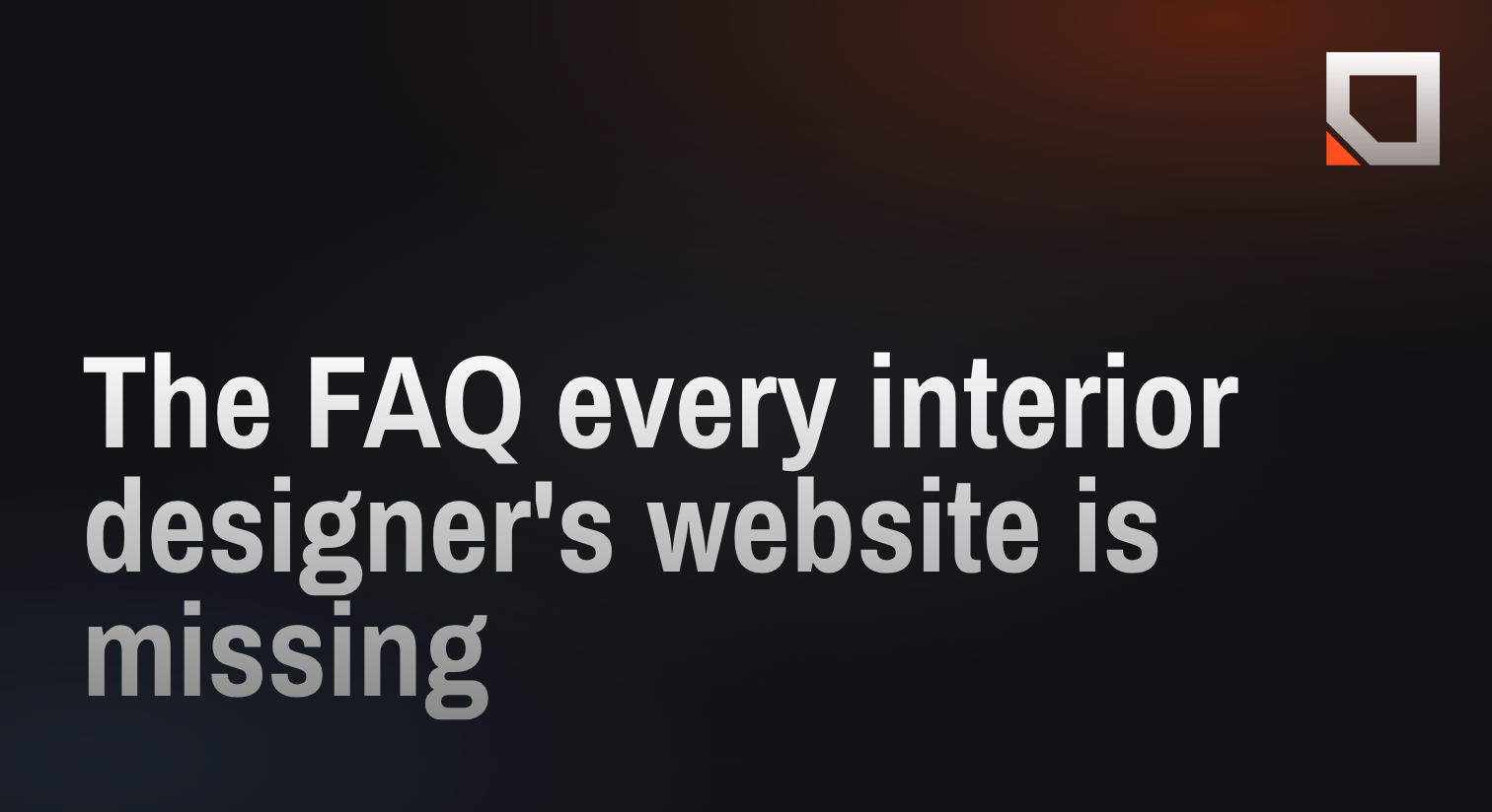 The FAQ every interior designer's website is missing (and what AI tools actually quote)