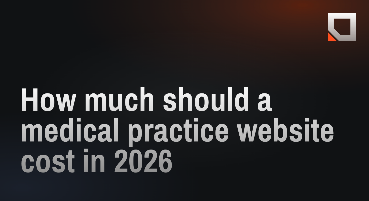 How much should a medical practice website cost in 2026