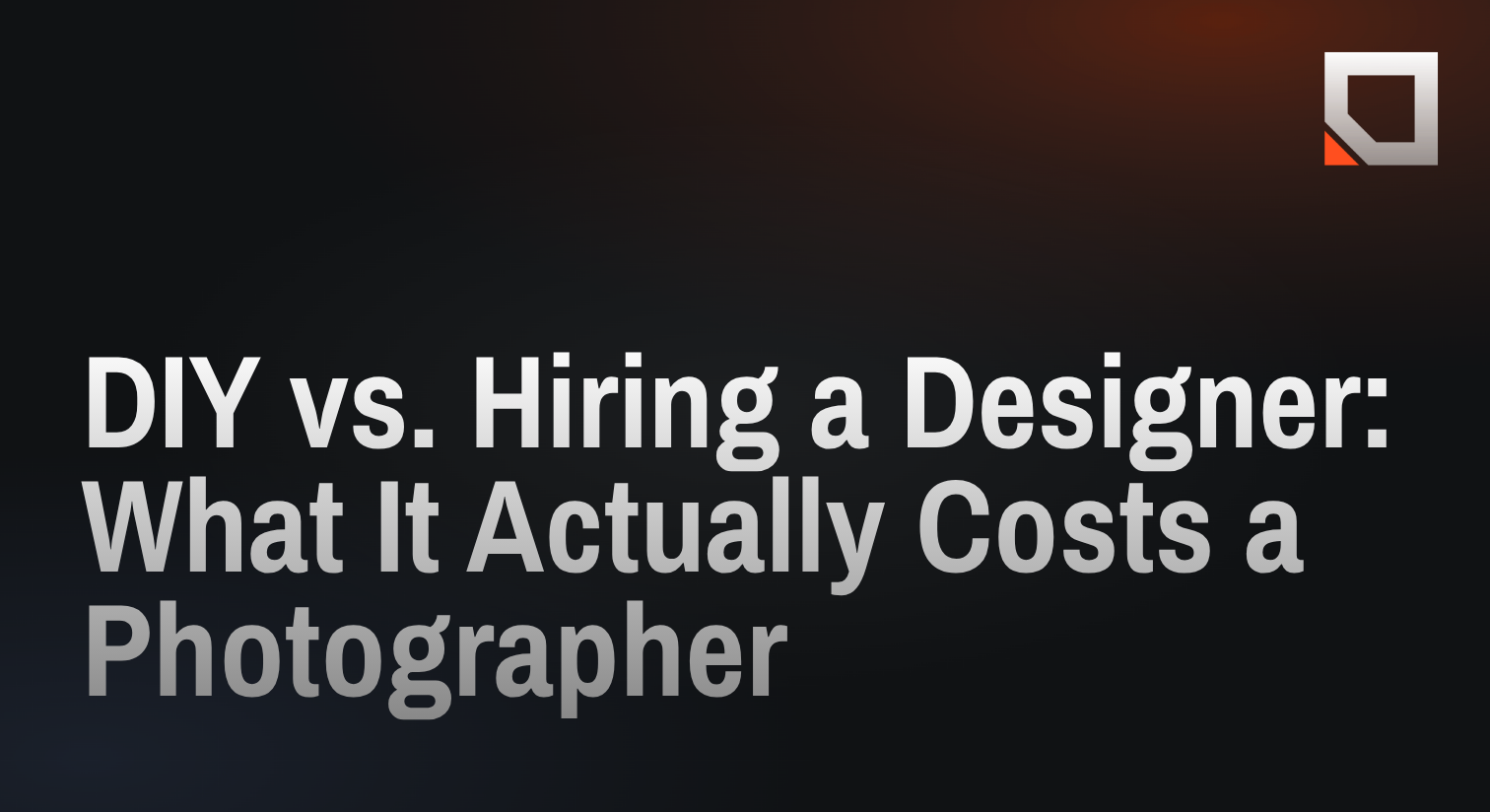 DIY vs. Hiring a Designer: What It Actually Costs a Photographer